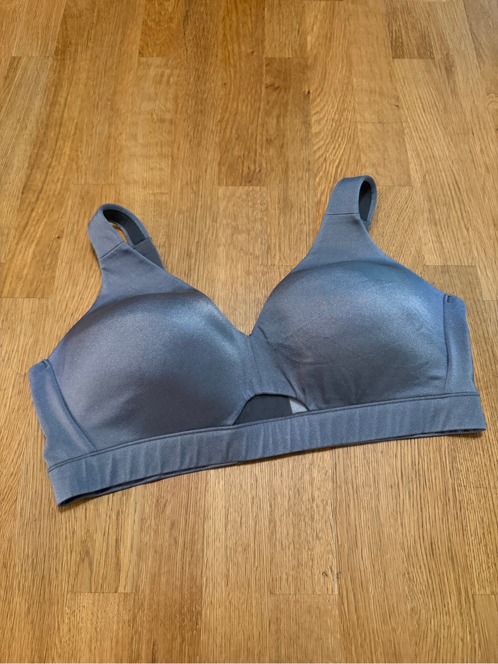 Cacique 38D Gray Satin Lightly Lined No Wire Bra
